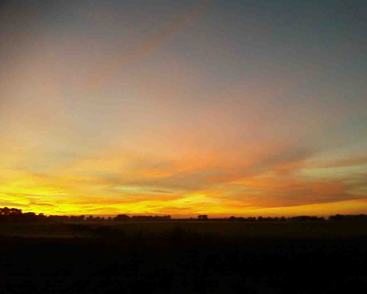 Sonnenuntergang im Oktober